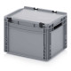 AED43.27 full bin with lid and open handles - 400x300x285 mm